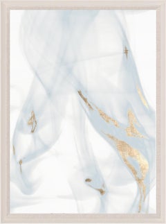 Prairie Wind Triptych No. 2, gold leaf, framed