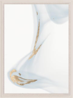 Prairie Wind Triptych No. 3, gold leaf, framed
