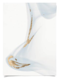 Prairie Wind Triptych No. 3, gold leaf, unframed