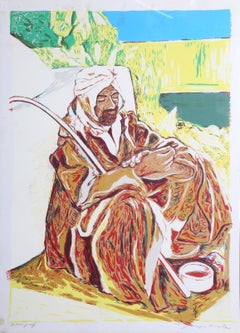Prayer at Bengasi, Modern Screenprint by Biagio Civale