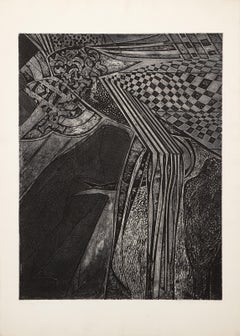 Preying Annoyance, Surrealist Etching by Jim McCormick