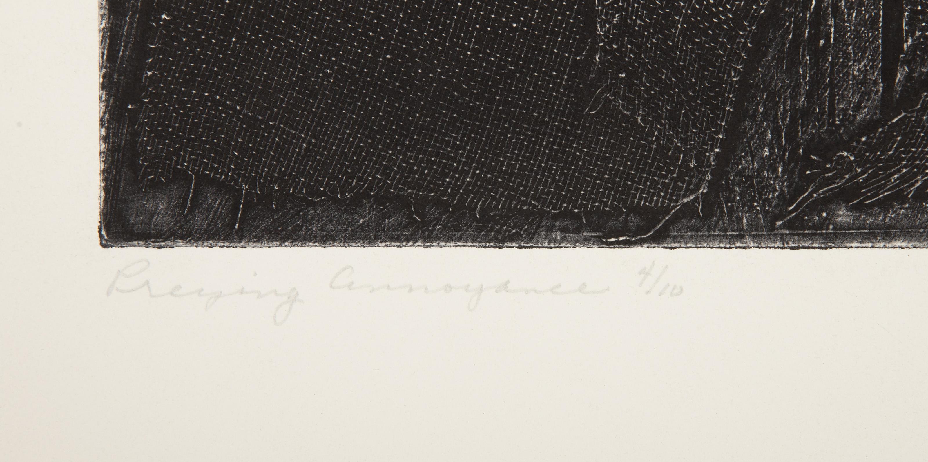  Jim McCormick, American -  Preying Annoyance, Year: 1969, Medium: Etching, signed, numbered, titled and dated in pencil, Edition: 10, Image Size: 22 x 16.5 inches, Size: 27.75 x 20 in. (70.49 x 50.8 cm) 
