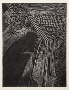 Preying Annoyance, Surrealist Etching by Jim McCormick
