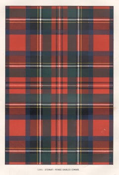 Lithographie écossaise Stewart - Prince Charles Edward (tartan), Écosse