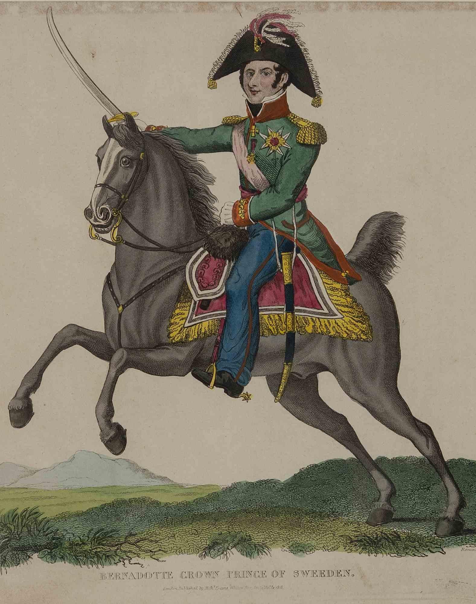 Prinz von Sweeden - Originallithographie - 1816 – Print von Unknown