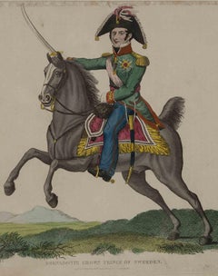Príncipe de Suecia - Litografía original - 1816