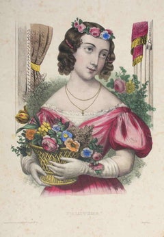 Antique Printems - Lithograph - 19th Century