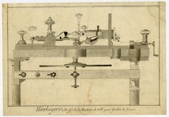 Antique Production of watch wheels - M. Sulli - Engraving - 19th Century