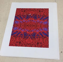 Psychedelic print Red Blue Purple