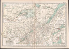 Quebec. Canada. Century Atlas antique vintage map