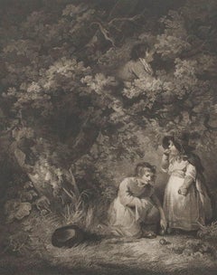 R. M. Meadows after G. Morland - 1795 Stipple Engraving, Gathering Fruit