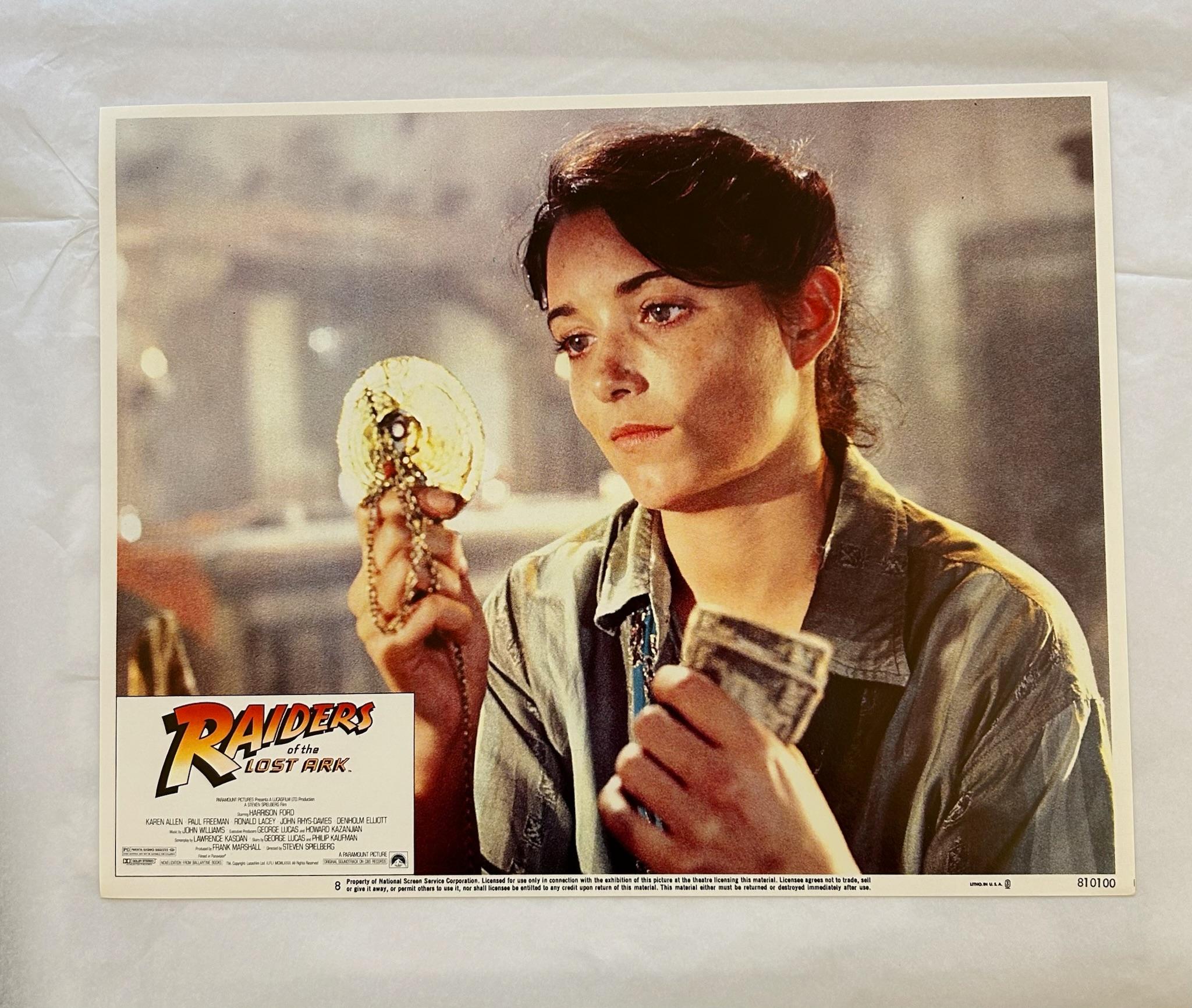 Raiders Of The Lost Ark - Original 1981 Lobby Card #8 - Brown Figurative Print by Unknown