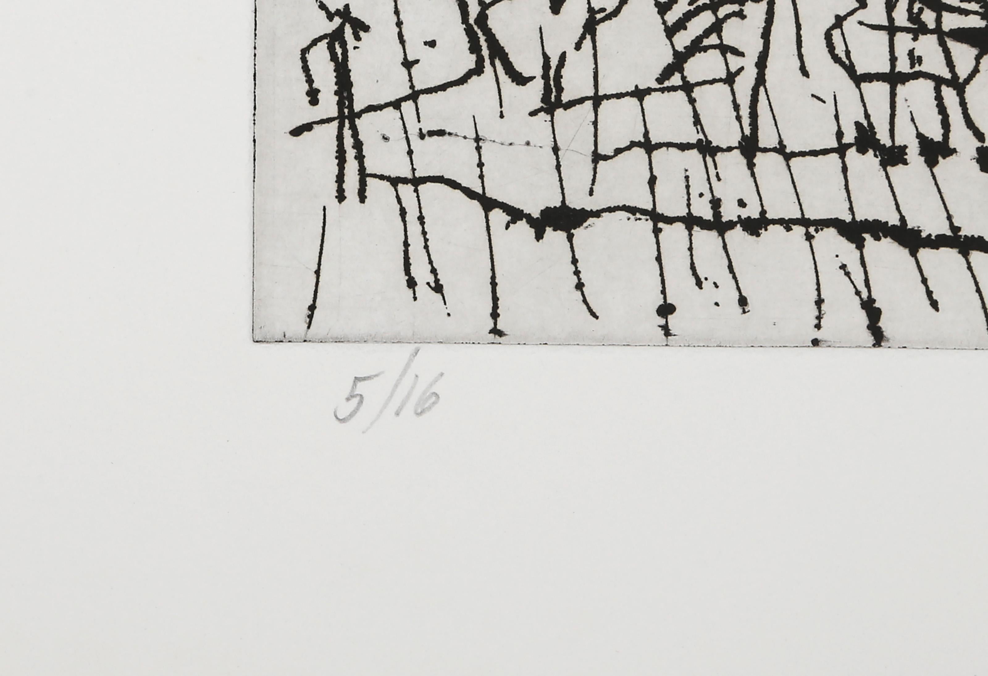 Rain Clouds, Modern Etching by Wallace Putnam For Sale 1