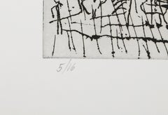 Rain Clouds, Modern Etching by Wallace Putnam