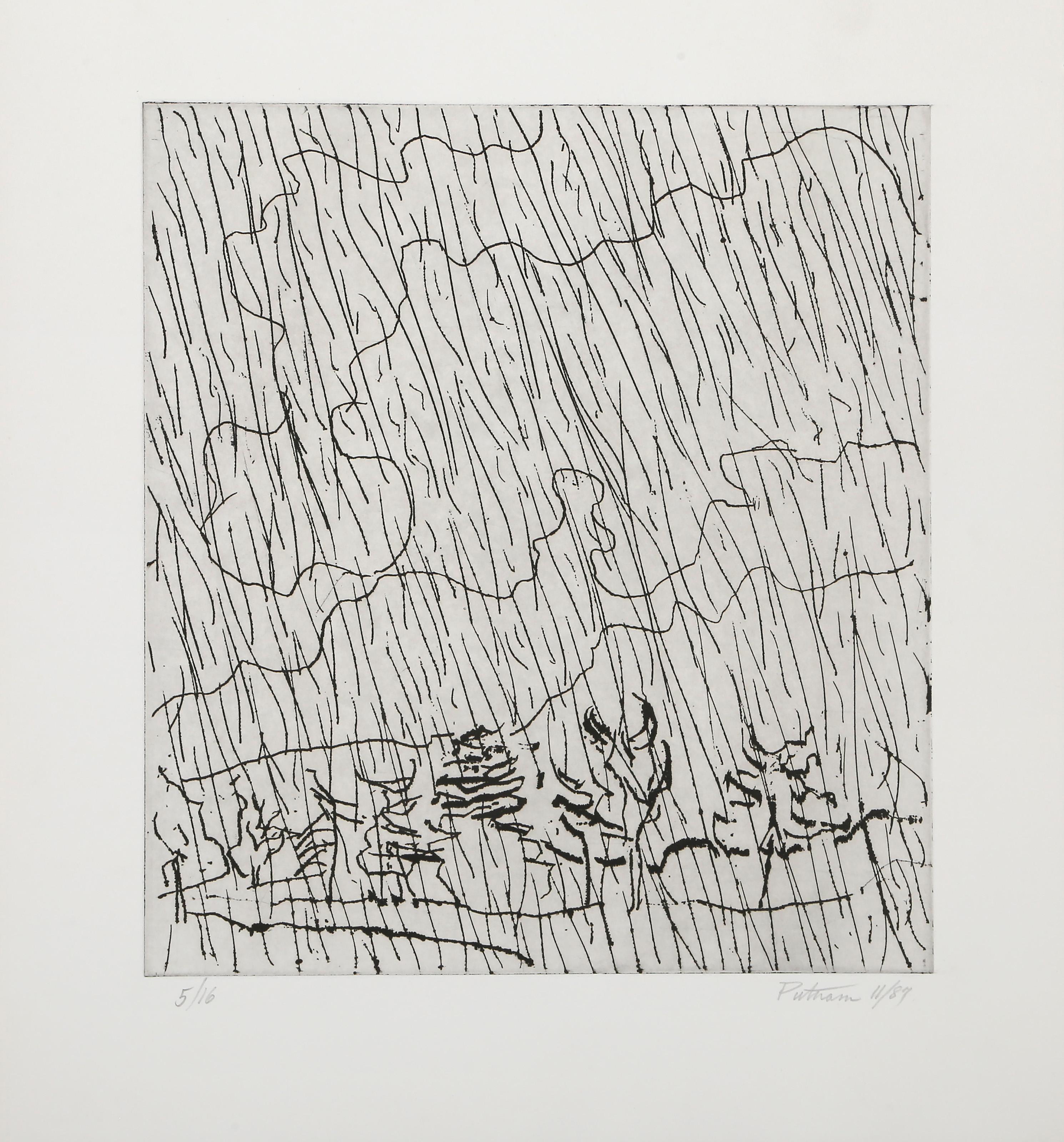 Rain Clouds, Modern Etching by Wallace Putnam For Sale 3