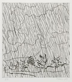 Rain Clouds, Modern Etching by Wallace Putnam