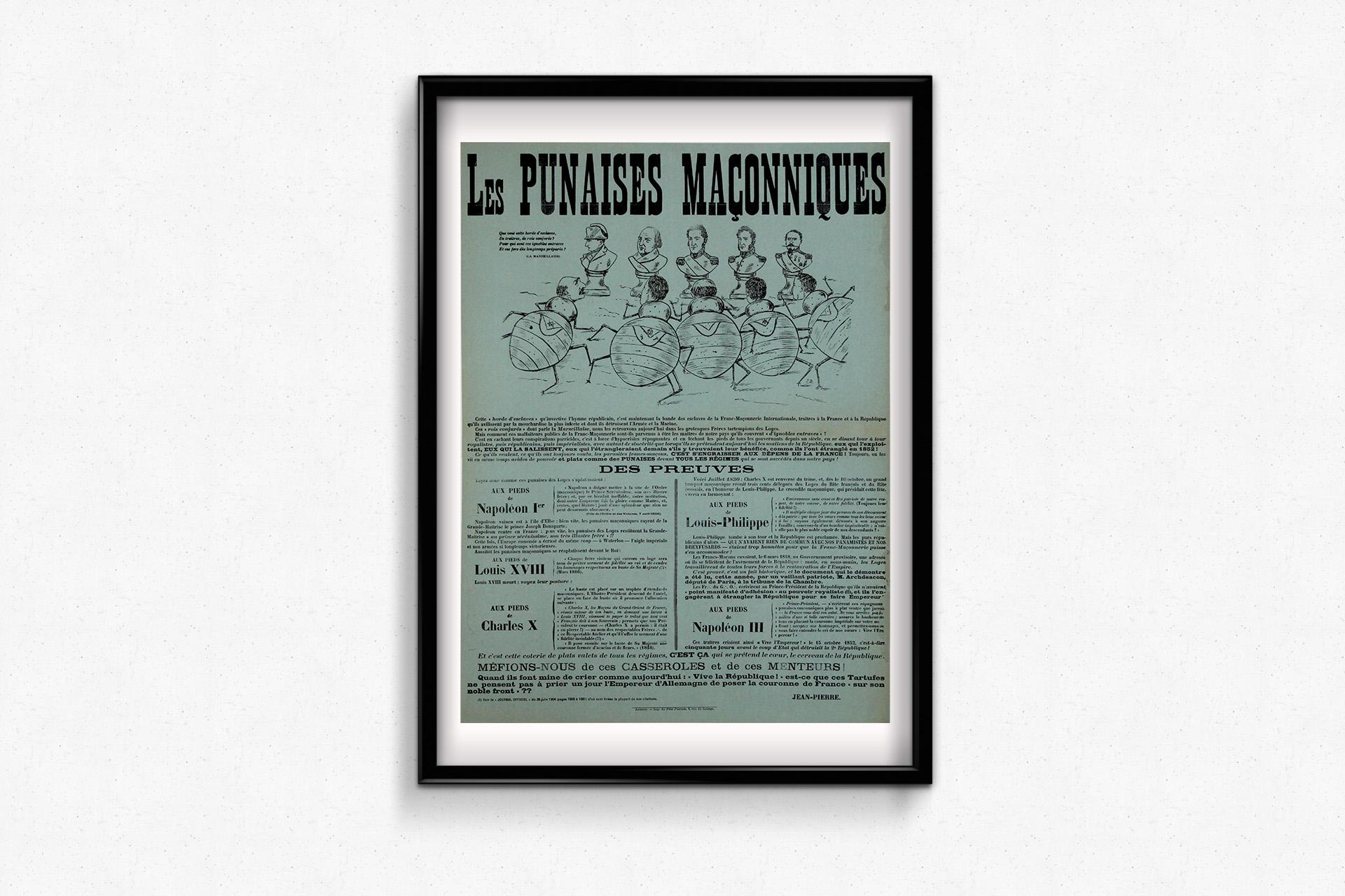 Dieses seltene französische Satireplakat mit dem Titel 