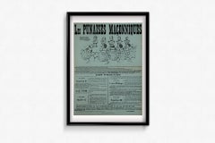 Rare circa 1908 French satirical poster - The Masonic Bedbugs