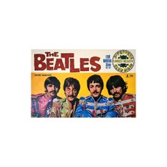 Rare affiche française de 1967 du Sgt. Peppers Lonely Hearts Club Band par les Beatles