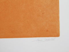 Raspberry, Surrealist Aquatint Etching by Hank Laventhol