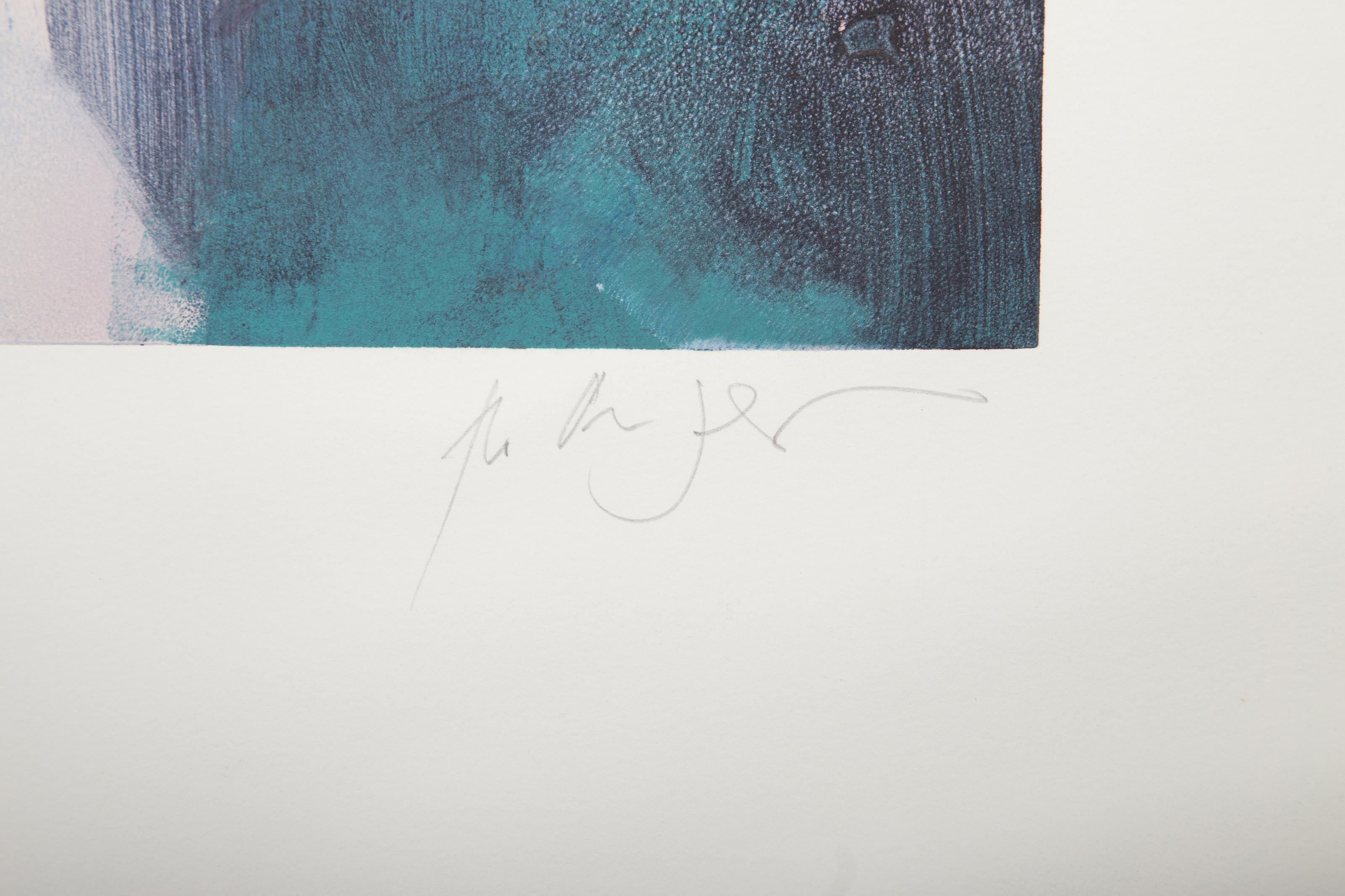 Reflection I, monoimpression et techniques mixtes de Manuel Rodriguez Jr. en vente 2
