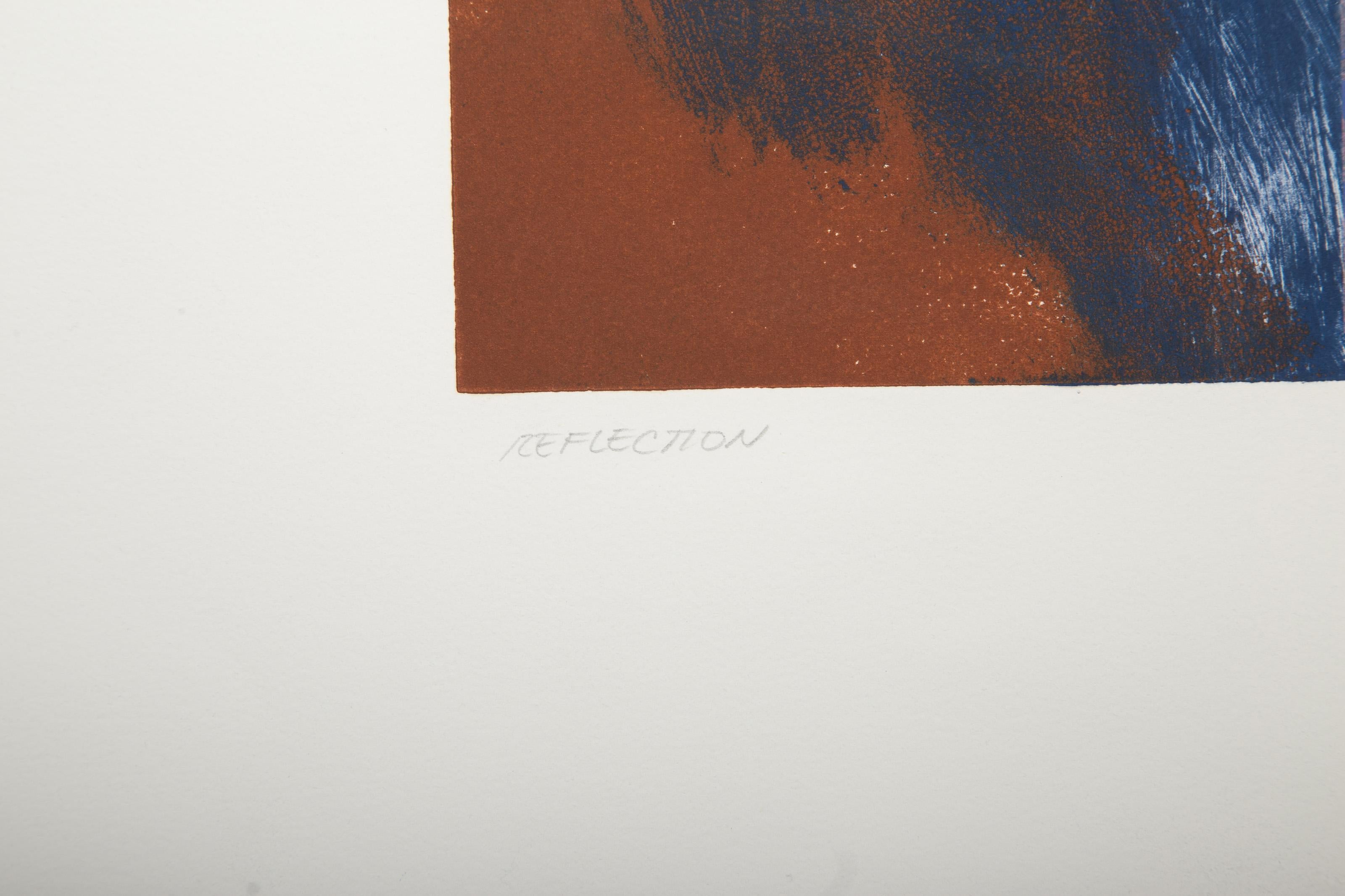 Reflection I, monoimpression et techniques mixtes de Manuel Rodriguez Jr. en vente 3
