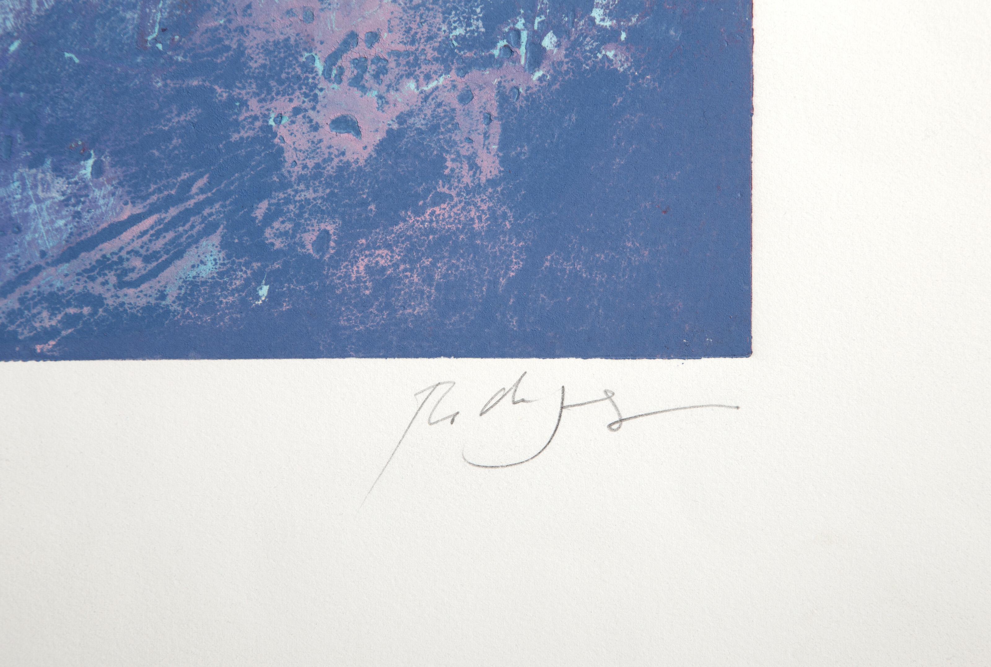Reflection, Monoprint and Mixed Media Print by Manuel Rodriguez Jr. For Sale 2
