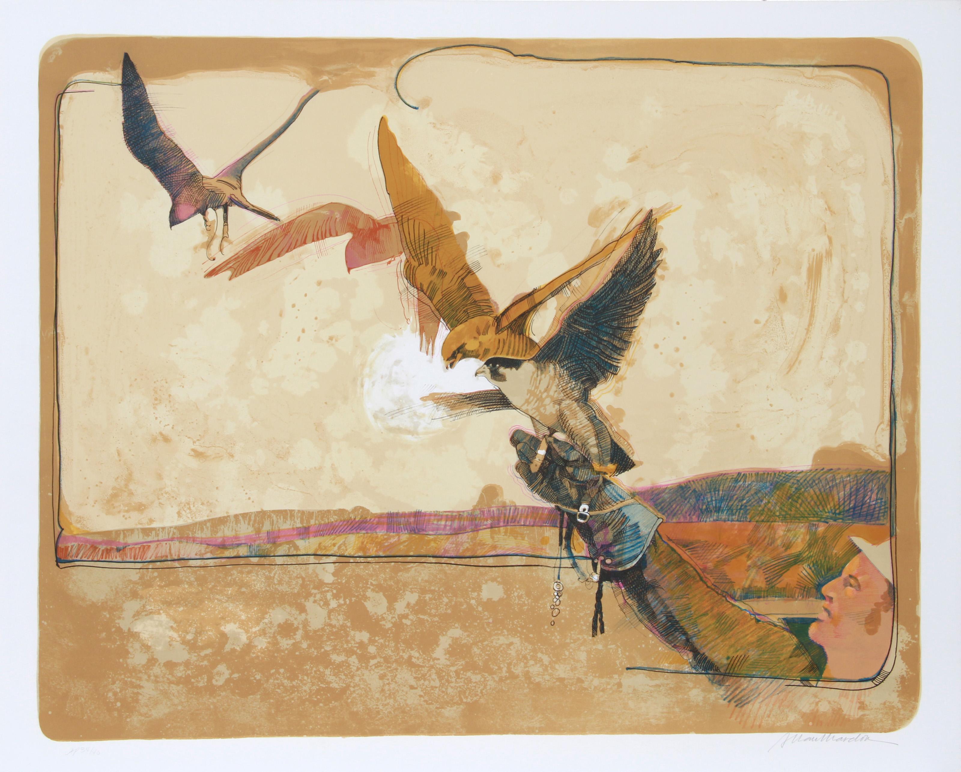 Allan Mardon, canadiense (1931 - ) - Liberación, Año:  circa 1979, Medio:  Litografía, firmada y numerada a lápiz, Edición:  300, AP 40, Tamaño de la imagen:  23 x 29 pulgadas, Tamaño:  25.5 in. x 32 in. (64.77 cm x 81.28 cm)
