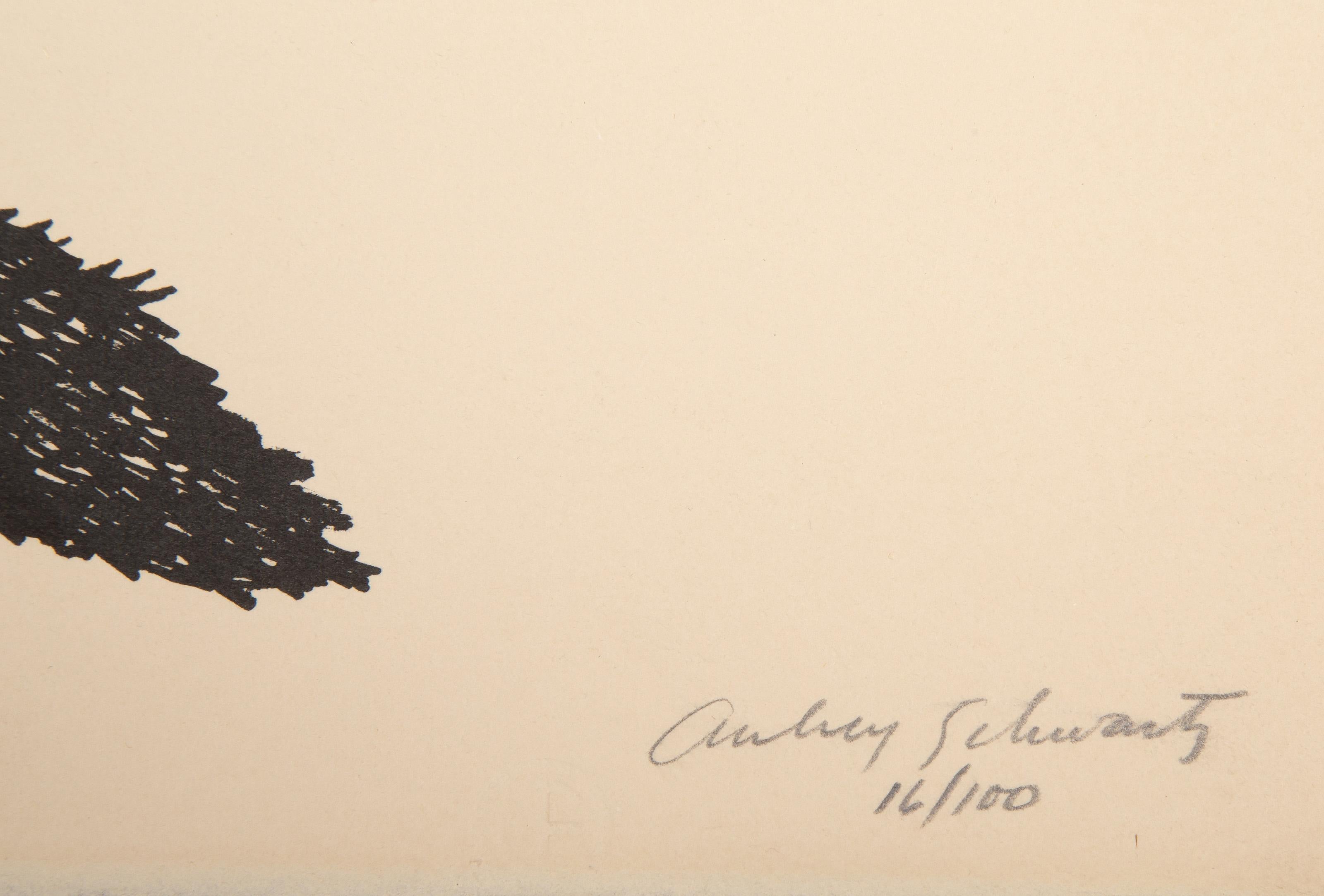 Reptiles, litografía surrealista de Aubrey Schwartz en venta 3