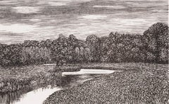 Reynolds Stone (1909-1979) - Incisione su legno del XX secolo, Il fiume Ebble