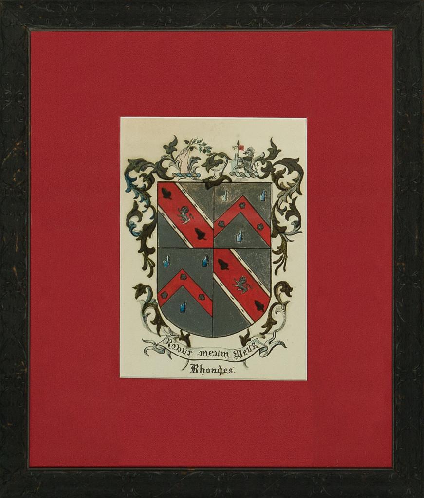 "Rhoades Coat-of-Arms" - Print by Unknown