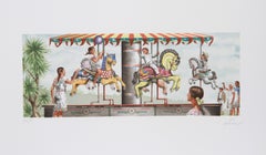 Vintage Ride Em Vaquero, Folk Art Lithograph by Vic Herman