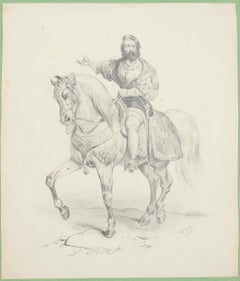 Rider - Original Lithographie - 1841