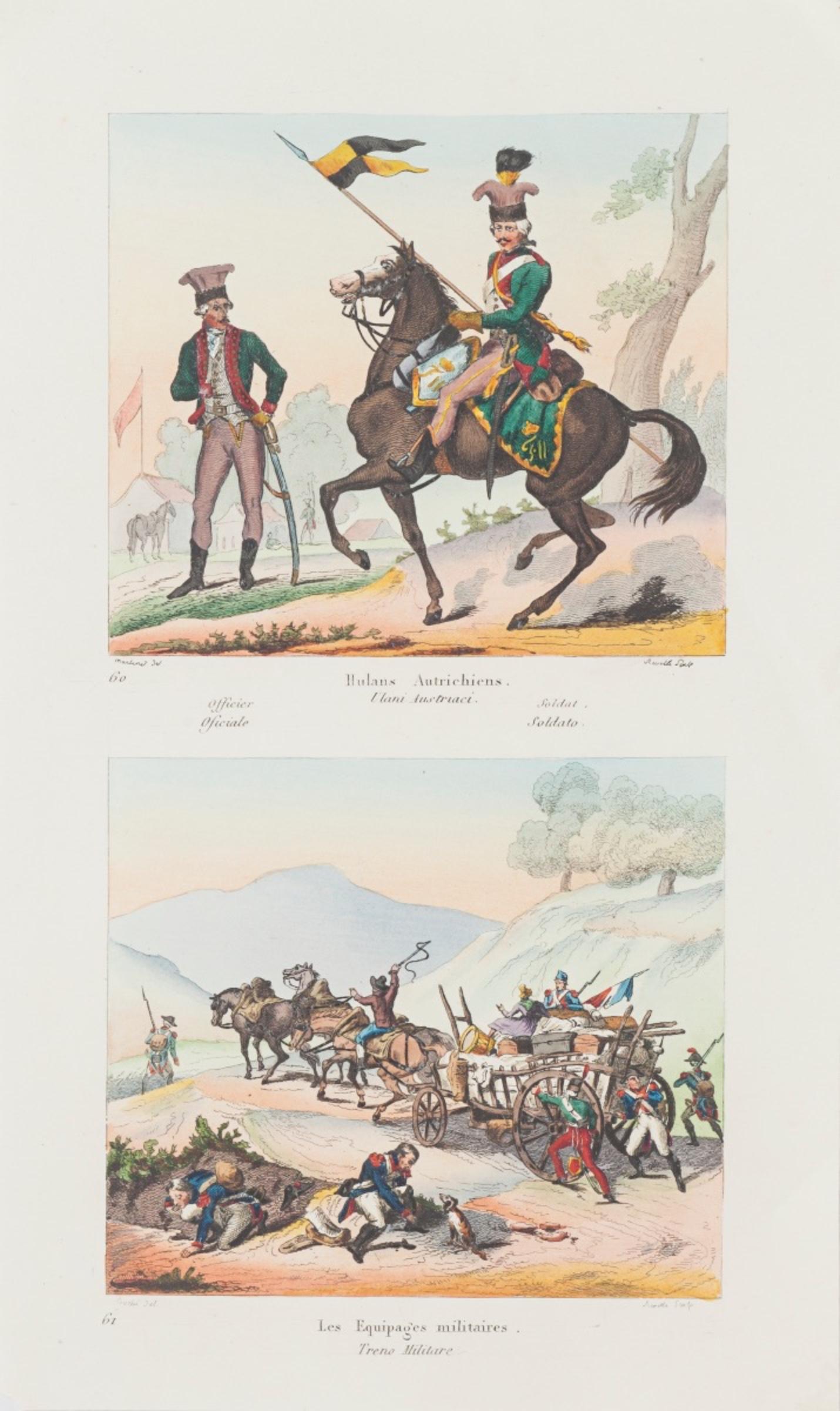 Unknown Figurative Print – Rider - Originallithographie - 19. Jahrhundert
