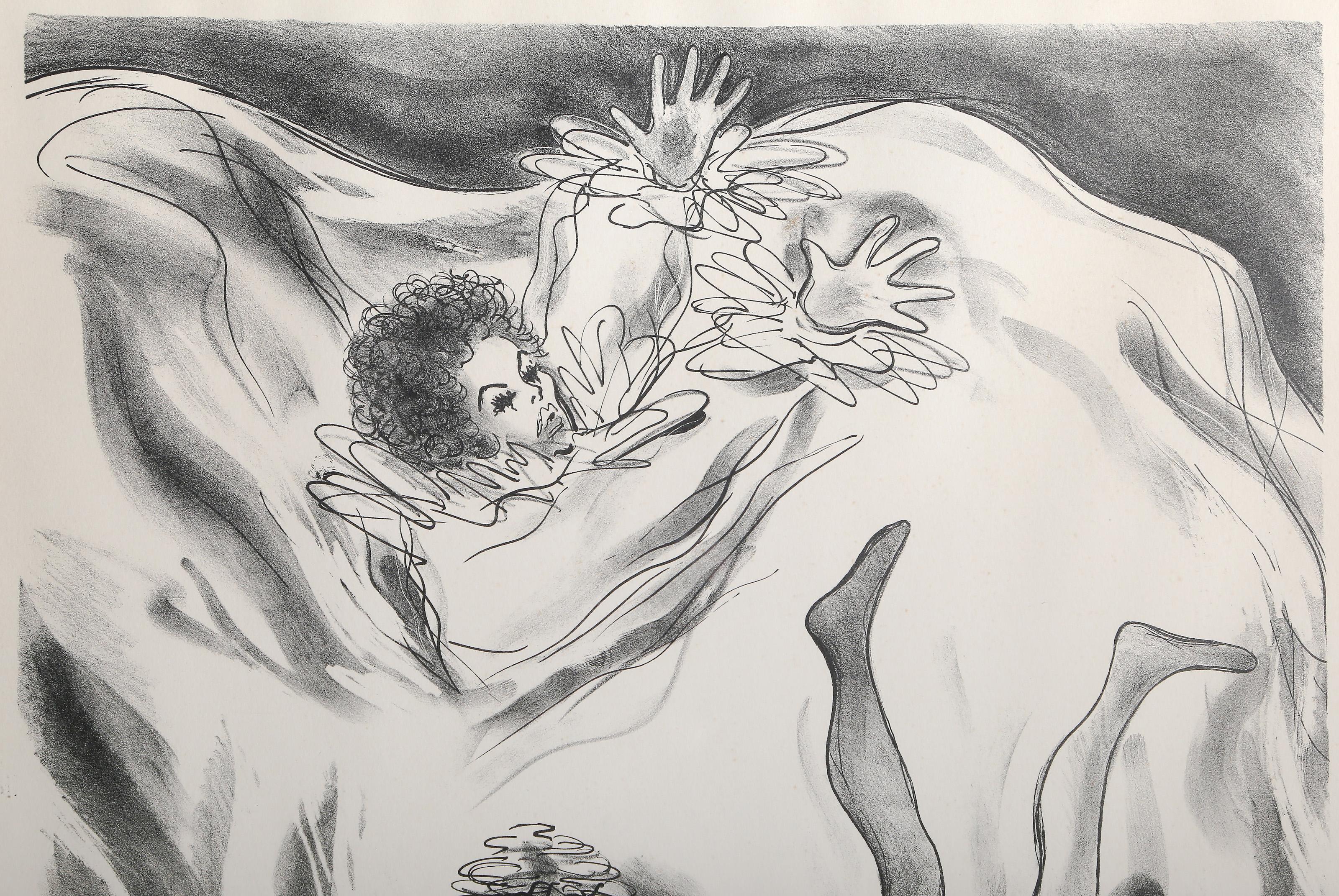 Robert Joffrey Ballet - The Clowns, Surrealist Lithograph by Tina Mackler - Print by Unknown