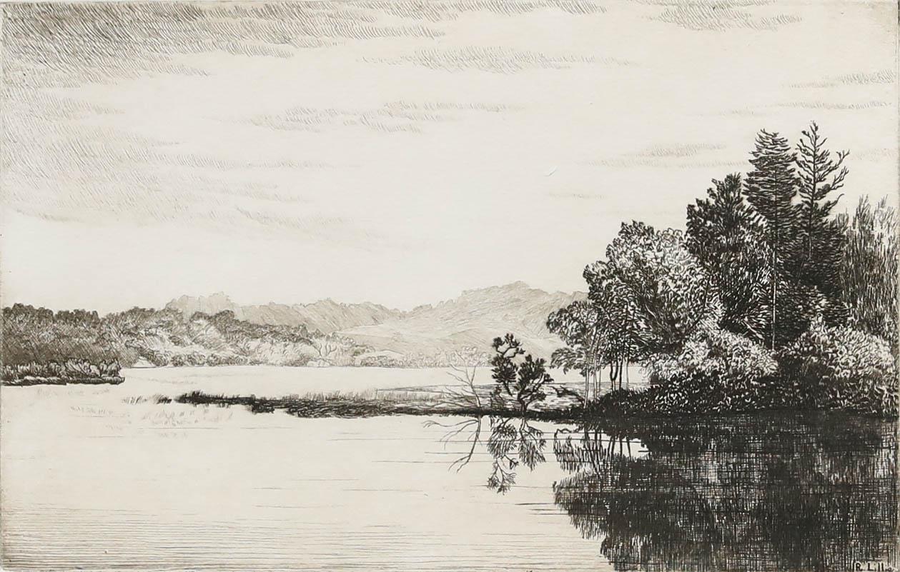 Robert Lillie (1867-1949) - Early 20th Century Etching, Taynish Loch - Print by Unknown