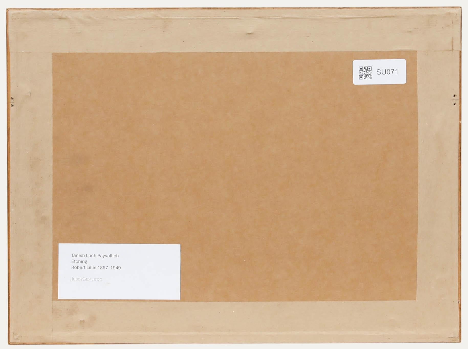 Robert Lillie (1867-1949) - Early 20th Century Etching, Taynish Loch - Beige Landscape Print by Unknown