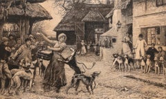 Robert Walker Macbeth RA (1848-1910) - 1903 Etching, Lady & the Lurchers