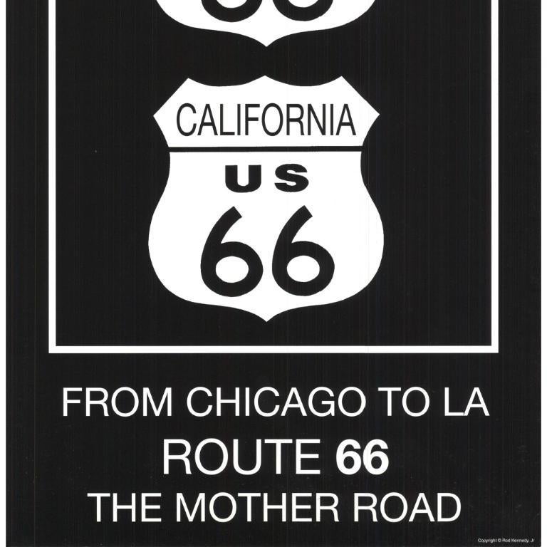 Rod Kennedy 'Ruta 66 (Blanco y Negro)' 1995- Póster en venta 2
