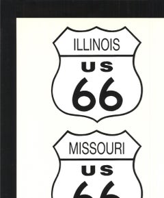 Rod Kennedy 'Route 66 (Black wtih Ivory)' 1995- Poster