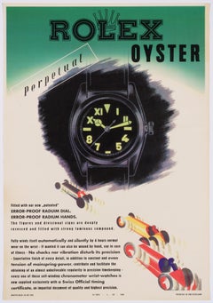 Rolex Oyster - Poster originale del prodotto svizzero d'epoca