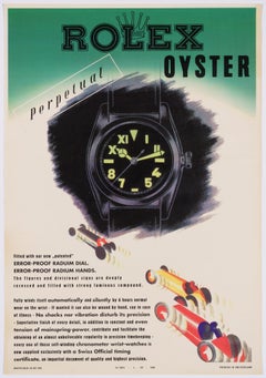 Affiche suisse d'origine d'un produit suisse vintage Rolex Oyster