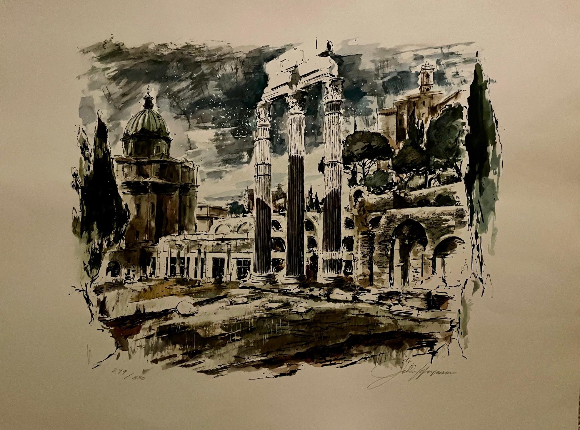 "Roma" de artista desconocido; litografía en EDICIÓN LIMITADA firmada y numerada por el artista