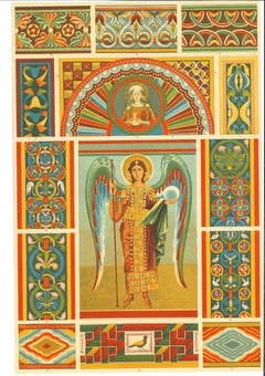 Roman Decorative Motifs - Vintage Chromolithograph - Early 20th Century