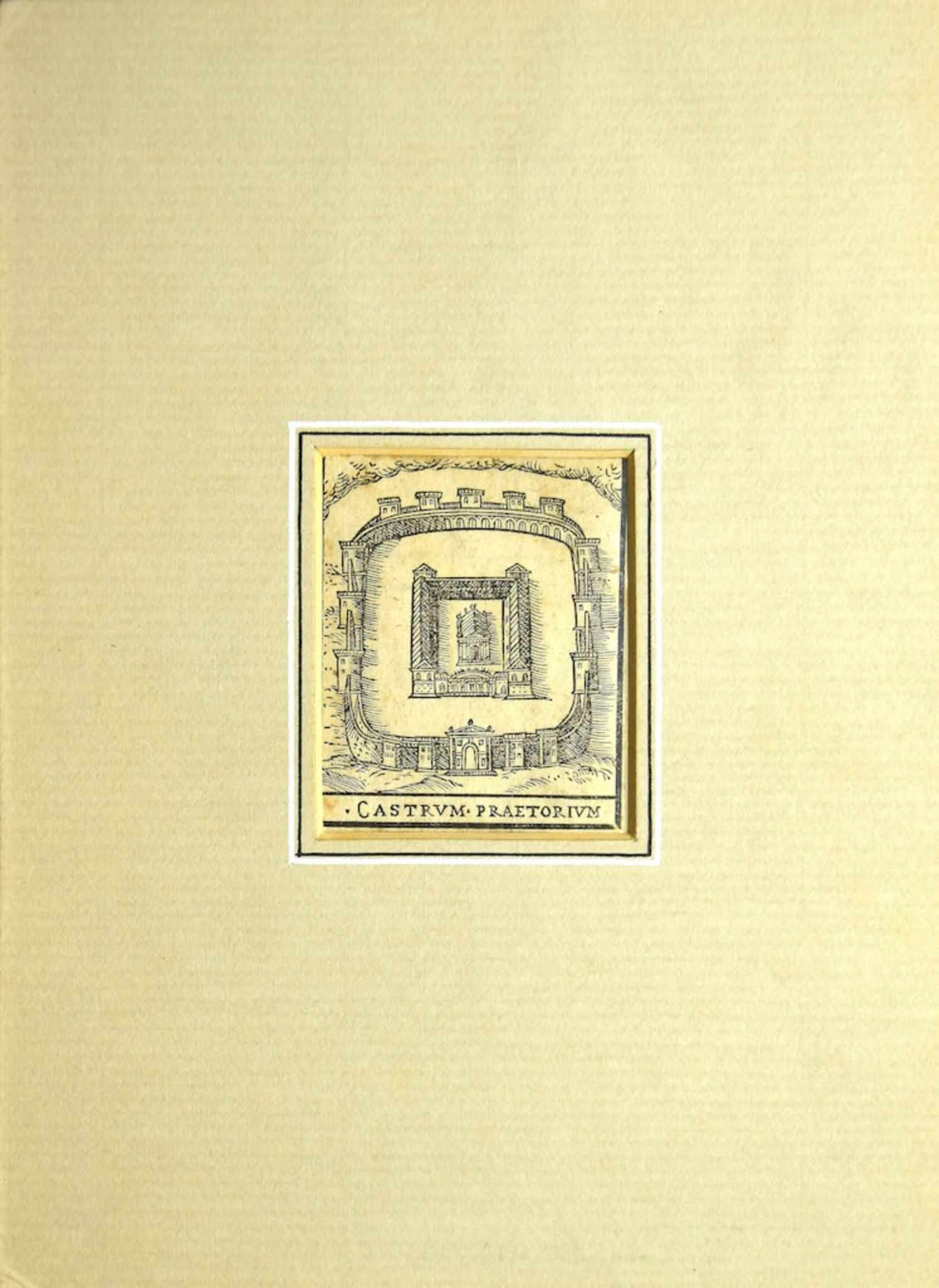 Rome, Castrum Praetorium - Original Etching  - 16th Century - Print by Unknown