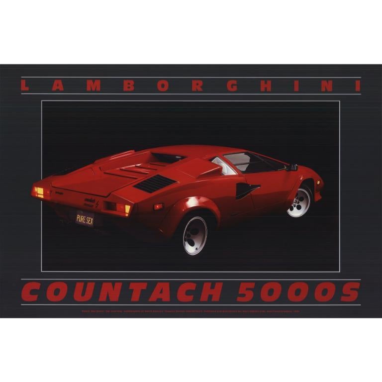 Roy Query „Lamborghini Countach 5000S“ 1984- Offset-Lithographie – Print von Unknown
