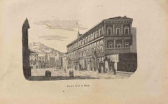 Royal Palace of Naples - Lithograph - 19th Century