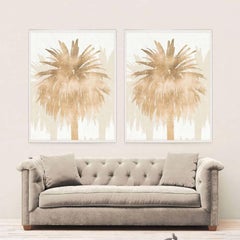 Royal Palm, gold leaf, framed