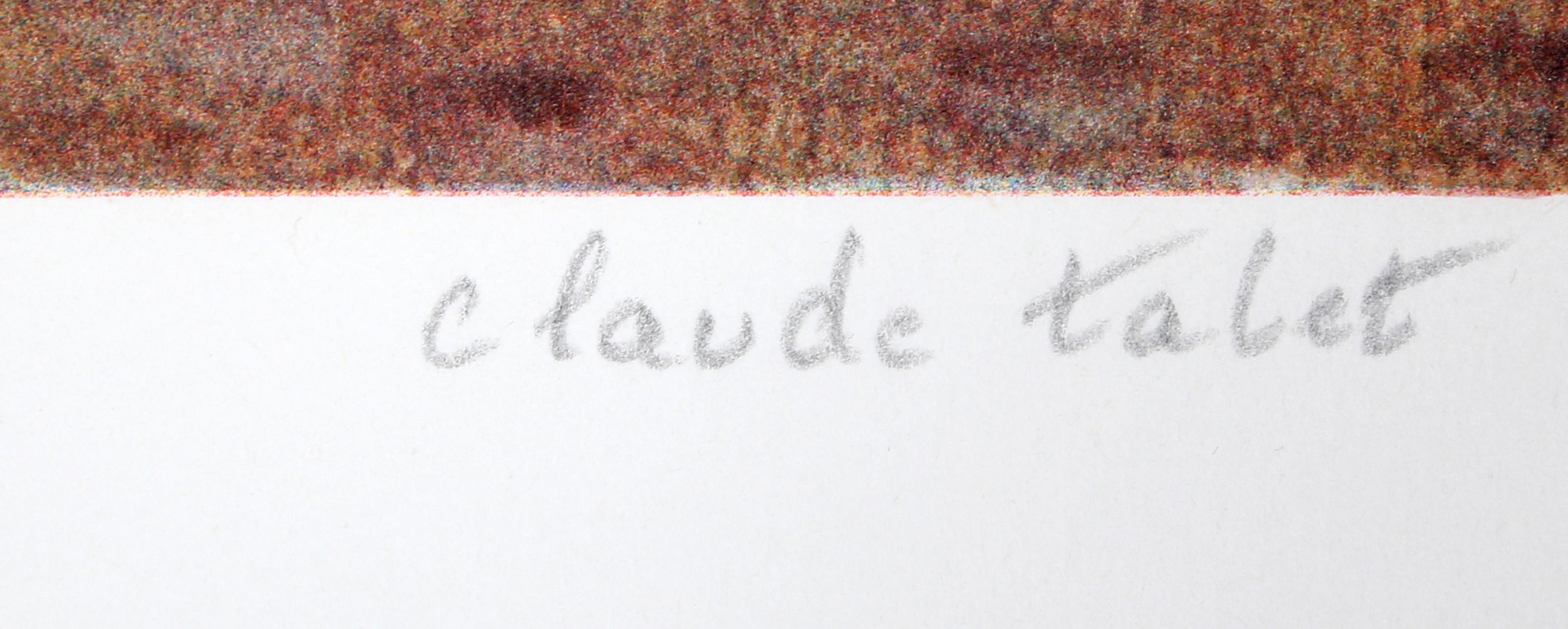 Rue Norvins, lithographie d'art populaire de Claude Tabet en vente 1