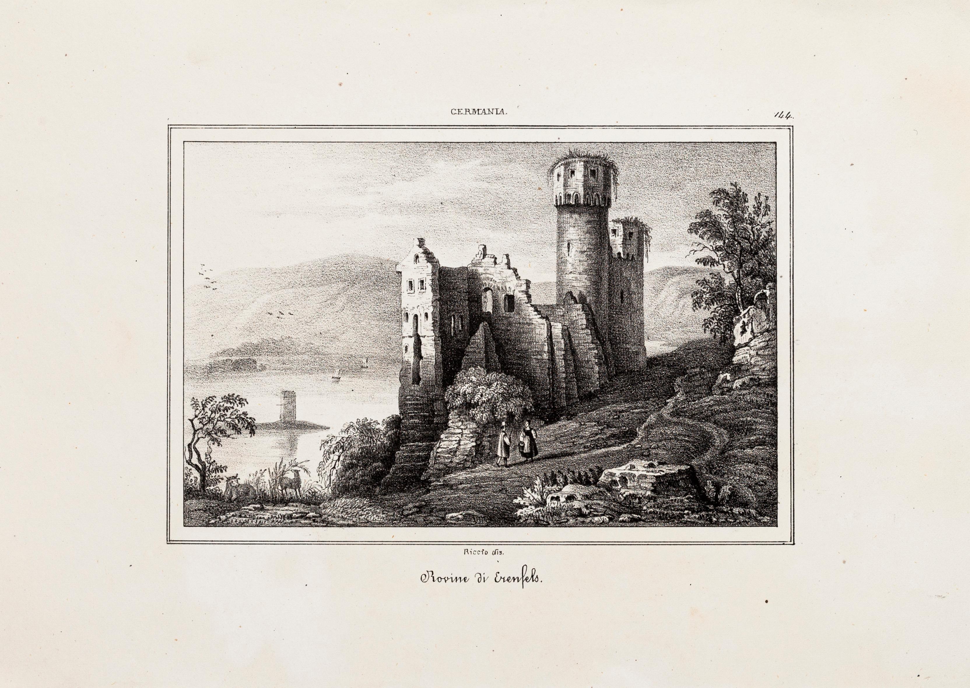 Ruins of Erenfels - Lithograph - 19th Century - Print by Unknown